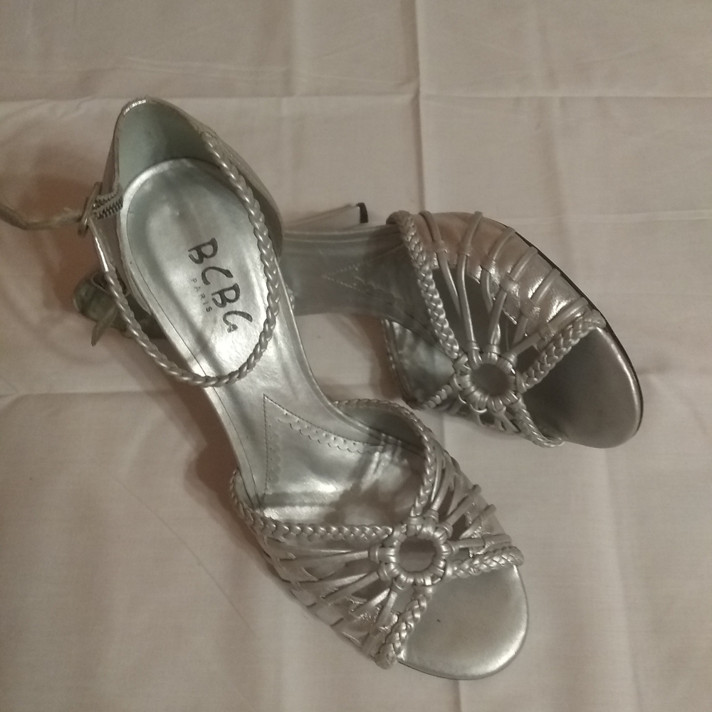 Silver BCBG heels